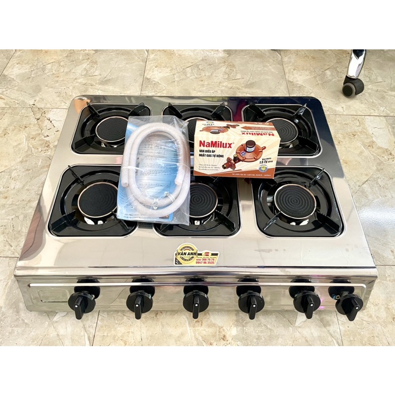 BẾP GAS 6 LÒ HỒNG NGOẠI