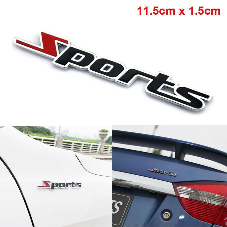Logo kim loại SPORT 3D cao cấp gắn ô tô xe hơi xe máy