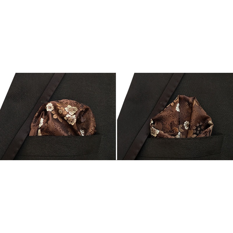 Khăn tay EFAN vuông bỏ túi họa tiết chấm bi cổ điển 25 * 25cm dành cho nam