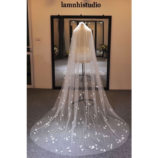 Voan đính ren dài 3m