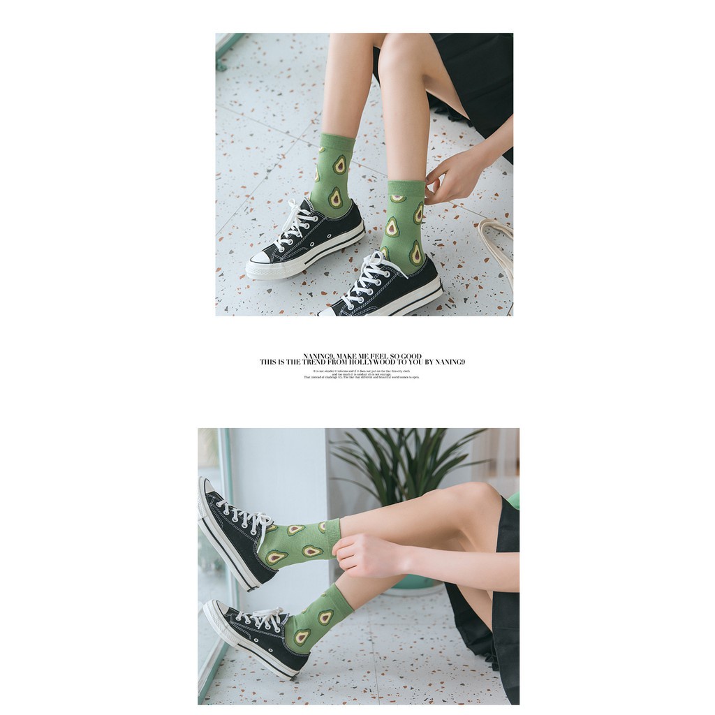 Đôi Vớ Hàn Quốc Họa Tiết Trái Cây Thời Trang Cho Nữ JP5