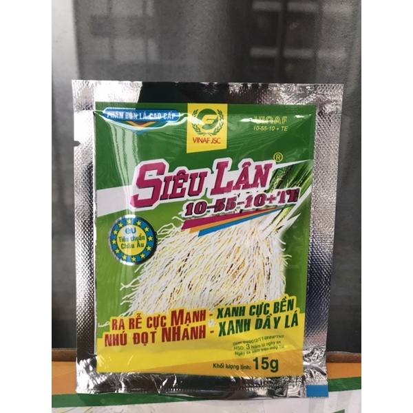 Phân bón Cao Cấp Siêu lân 10-55-10 +TE nhập khẩu vinaf- dùng cho hoa cây cảnh 15g