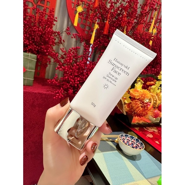 Kem Chống Nắng Nâng Tông Cho Mặt Hanayuki Sunscreen Face 50gr