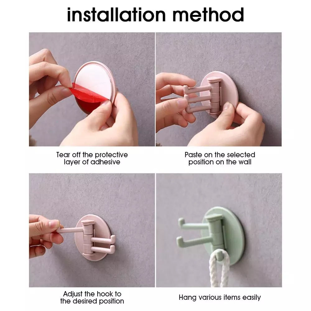 Móc Treo Đồ Gắn Tường Xoay Được Sáng Tạo