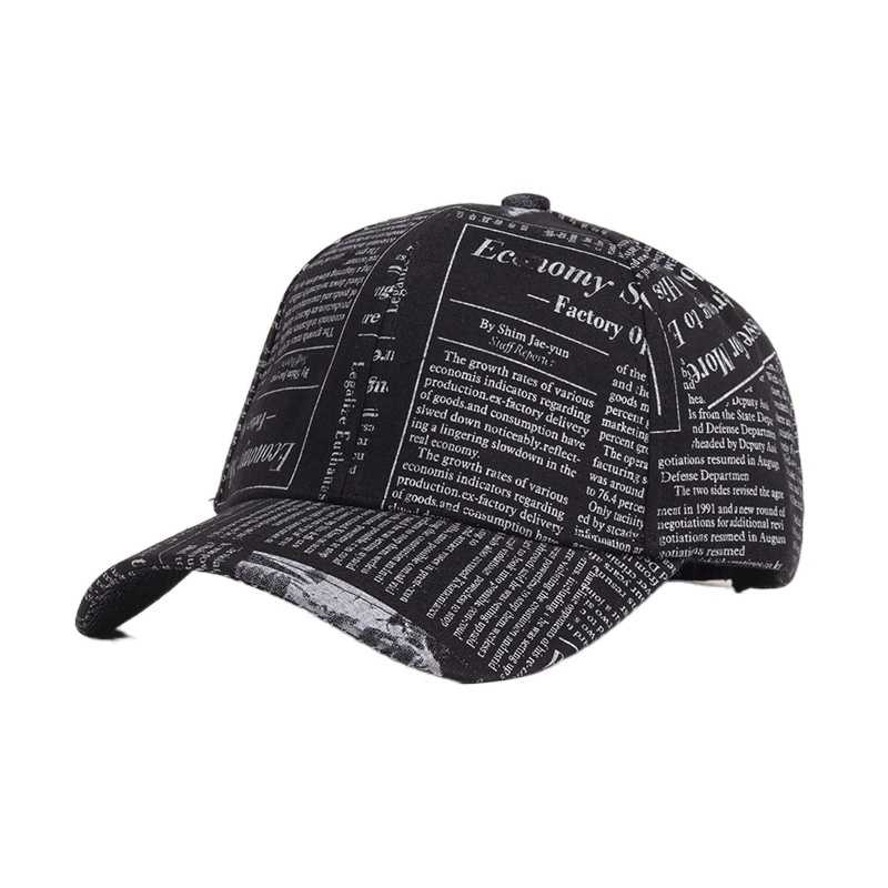 Unisex Newspaper Embroidered Cap