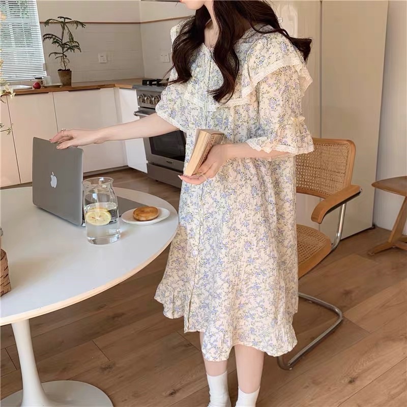 SET BỘ ĐỒ HOA NHÍ XINH QUẢNG CHẤT XÔ MUSLIN rẻ nhất shopee