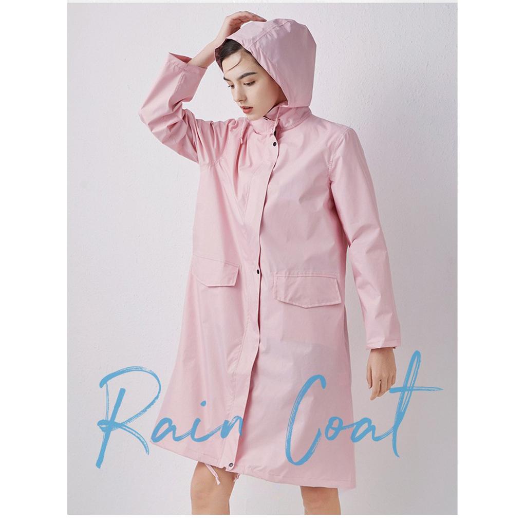 Áo Mưa Dáng Dài Mỏng Chống Thấm Nước Có Mũ Trùm Tiện Dụng Cho Nam Và Nữ