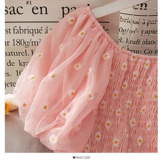 [Order]  Váy lưới thêu hoa cúc