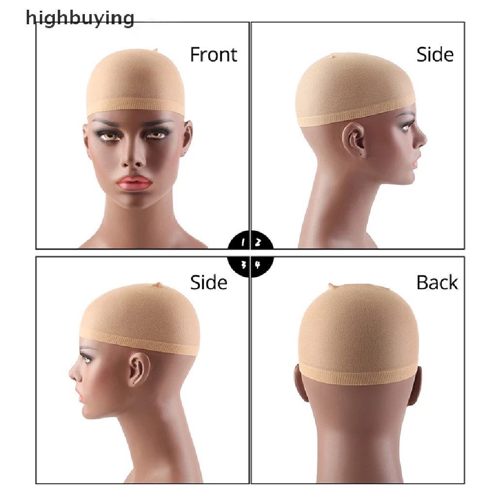 Bộ Tóc Giả Màu Đen Kèm Mũ Lưới Đội Đầu Chất Lượng Cao Cho Nữ