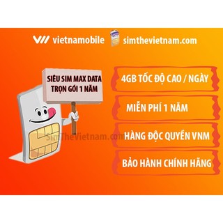 - siêu sim data 4g vietnamobile trọn gói 1 năm 4gb/ngày