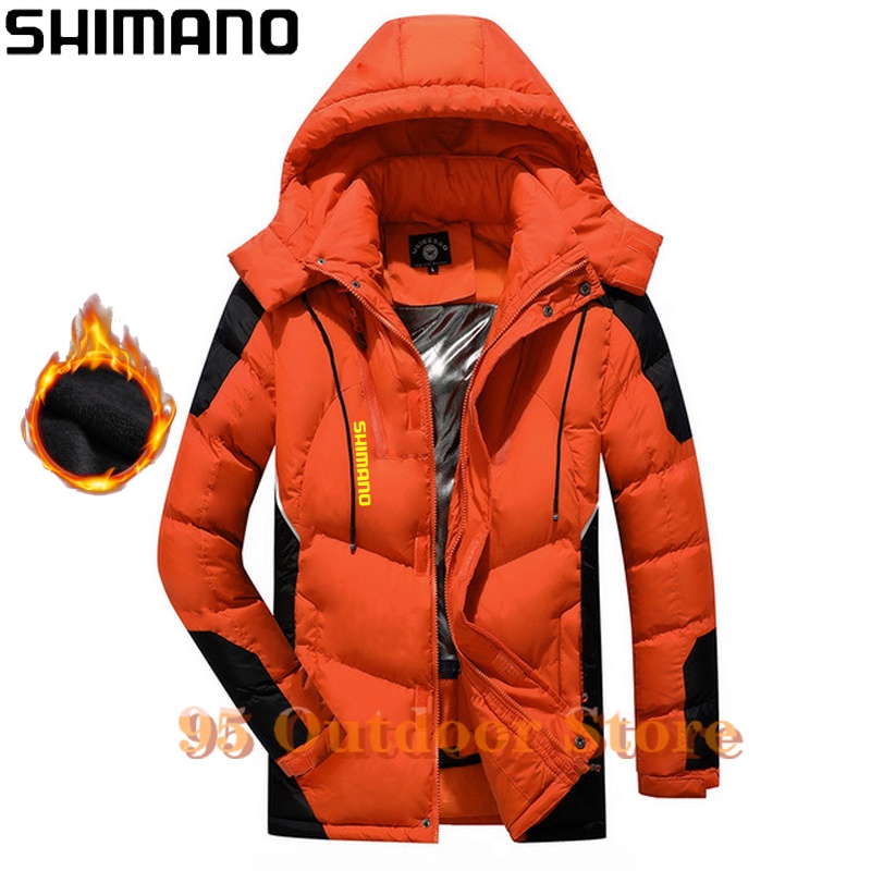 Áo Khoác Phao Shimano Dáng Rộng Dày Dặn Ấm Áp Chống Gió / Thấm Nước Thời Trang Mùa Đông Cho Nam