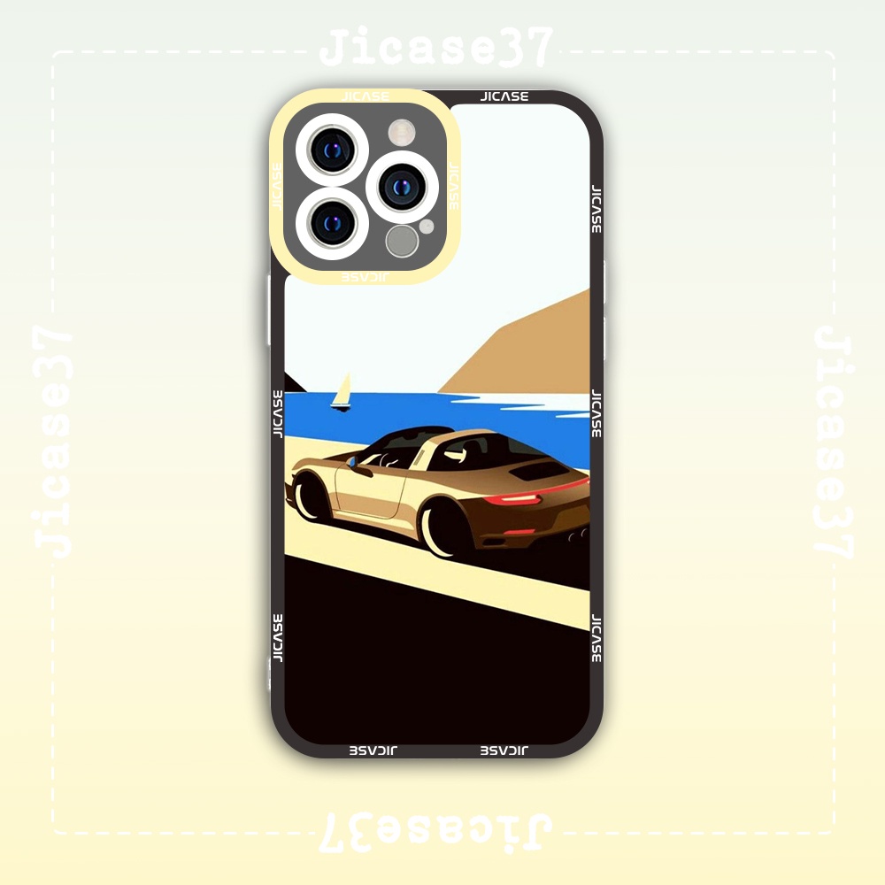 Ốp lưng iphone cạnh vuông Jicase Porsche 911 Xe hơi Xe thể thao Sport car