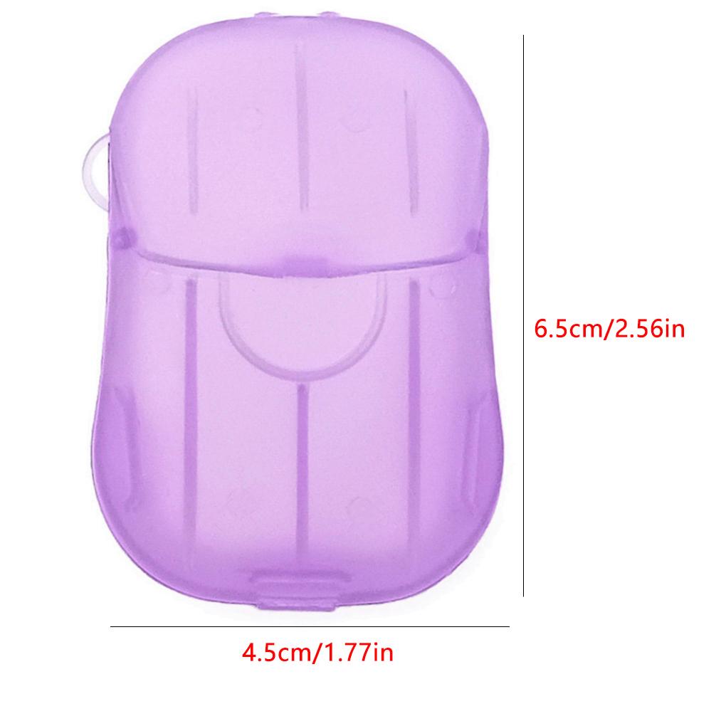 Hộp 1 / 10 Tờ 20 Miếng Xà Phòng Giấy Dùng Một Lần Tiện Dụng Khi Đi Du Lịch