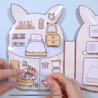 Squishy giấy nhà của Pikachu Doll House