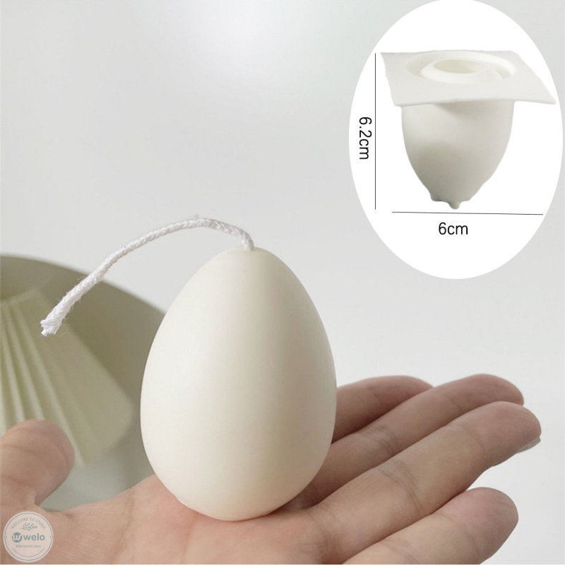 Khuôn Silicone Tạo Hình Làm Nến Hình Quả Trứng Phục Sinh 3D
