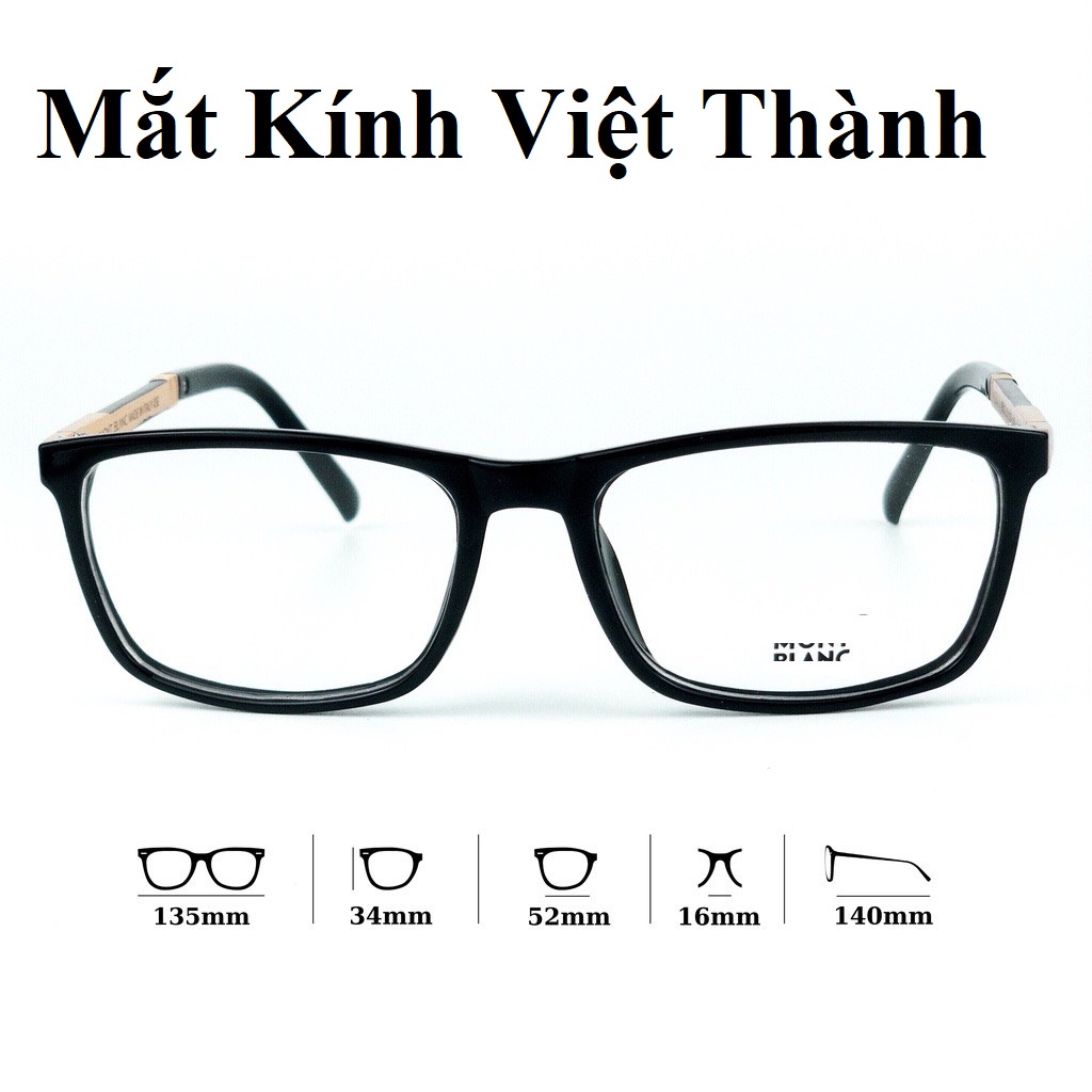 mắt Kính cận vuông trong suốt  kính giả cận nhựa  b1M3