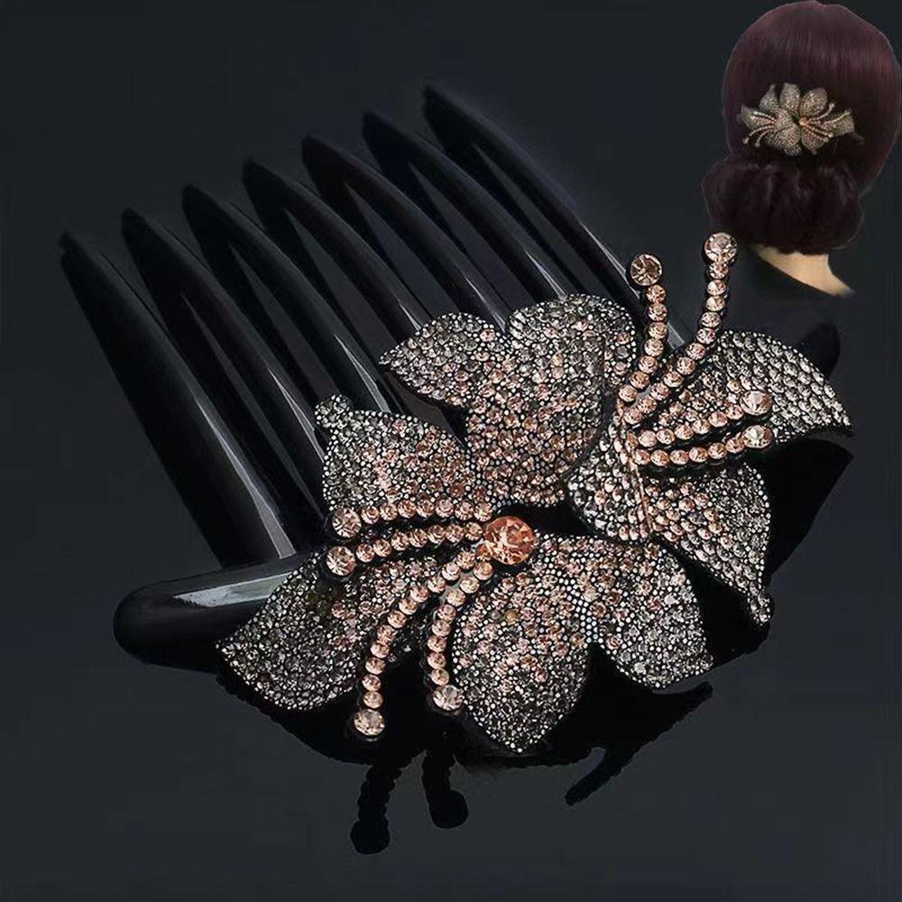 Lược Cài Tóc Hình Hoa Phong Cách Hàn Quốc Cổ Điển Cho Cô Dâu