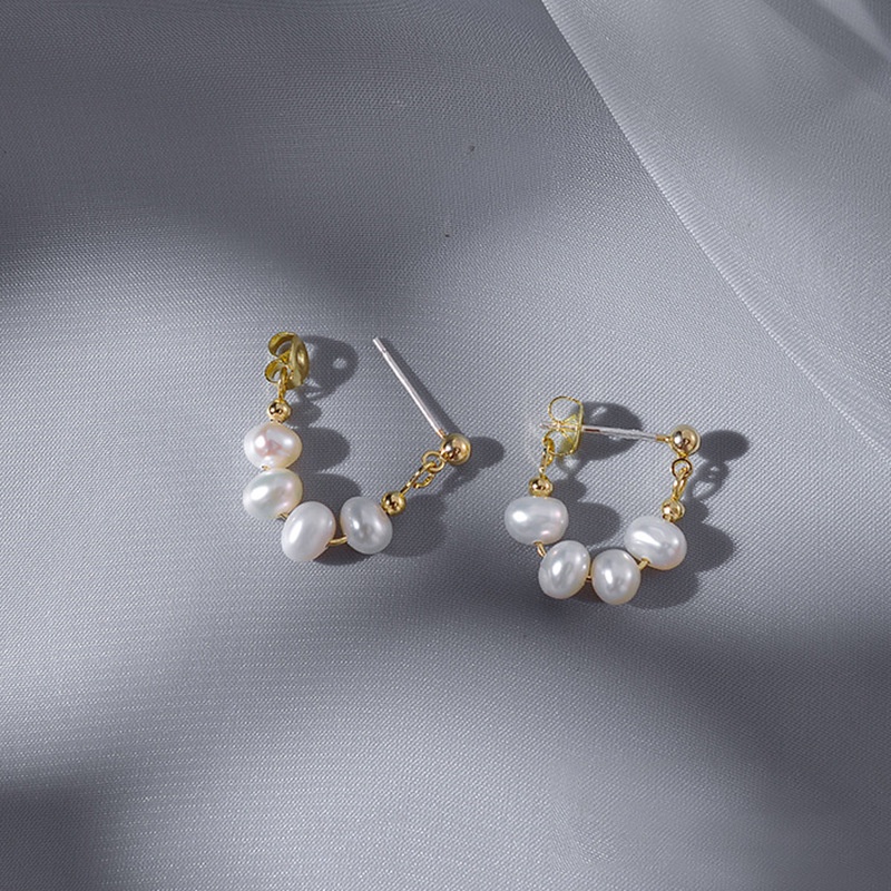 Bông Tai Ngọc Trai Baroque Thời Trang Hàn Quốc 2023 Đơn Giản Dành Cho Nữ