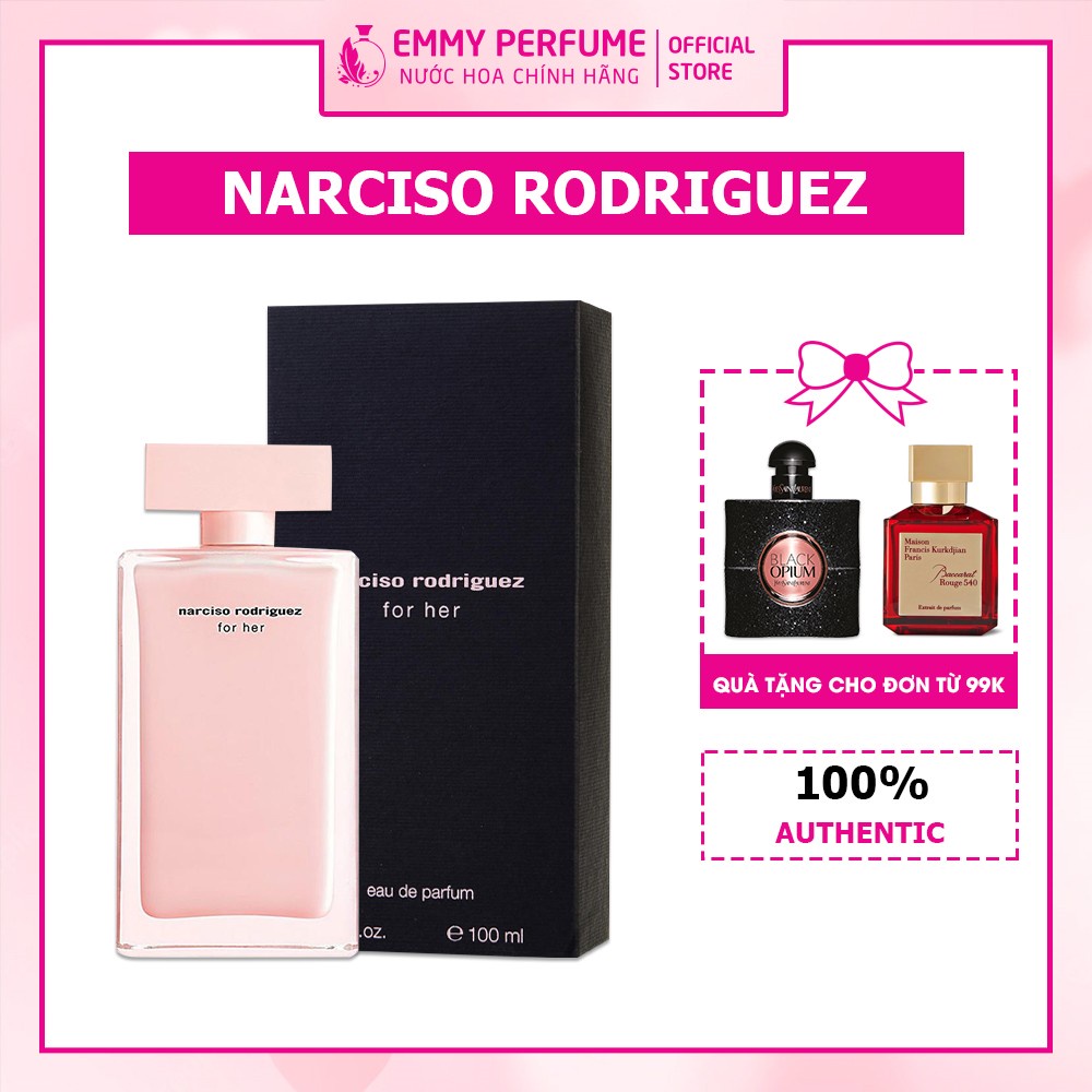 Nước hoa nữ hương phấn Narciso Rodriguez For Her EDP - Nar Hồng nhạt cao - EmmyPer