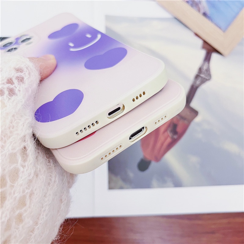 Ốp Điện Thoại Mềm Họa Tiết Trái Tim Màu Hồng/Tím Cho Xiaomi POCO X3 NFC M3 Pro Redmi 10 9 9A 9i 9C Note 10 8 9 9S Pro 4G