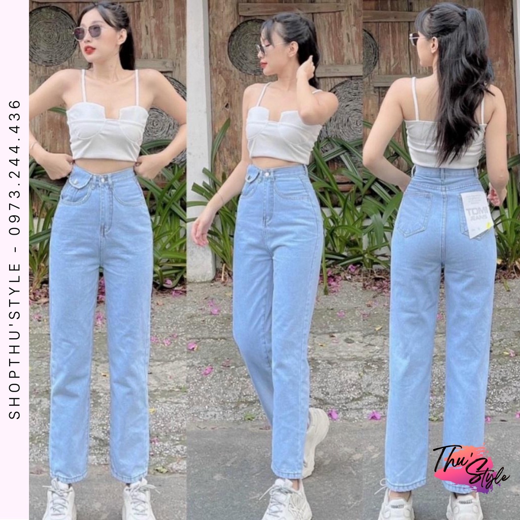Quần jean nữ - Quần baggy nữ cao cấp dáng suông phong cách Ulzzang chất liệu bò dày dặn không giãn MT3024-3025