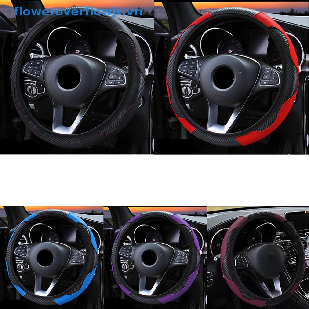 Vỏ Bọc Vô Lăng Xe Hơi Bằng Da PU Thoáng Khí Chống Trượt