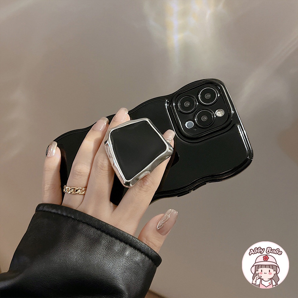 Ốp Điện Thoại TPU Mềm Chống Sốc Có Giá Đỡ Kim Loại 3D Cho IPhone 14 Pro Max 13 12 11 Pro Max