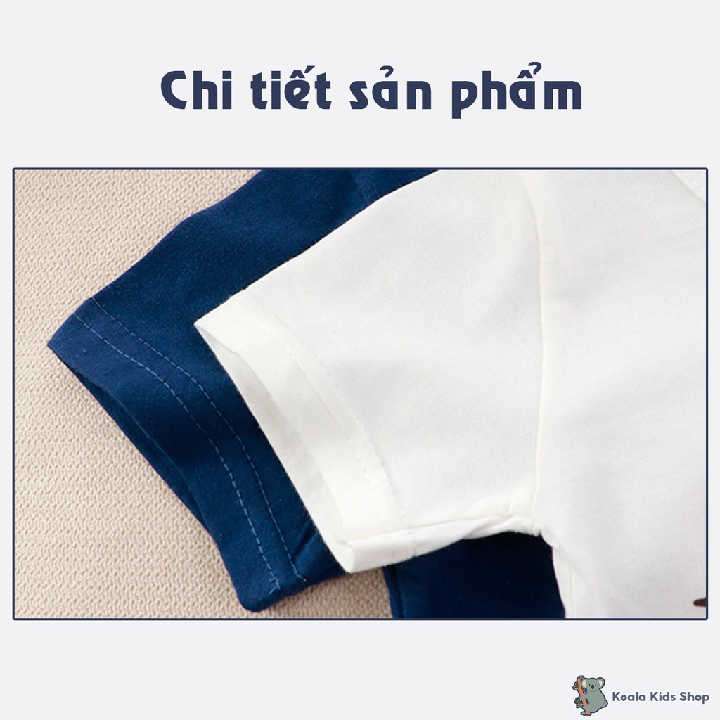 Áo phông cotton bé trai Áo cộc tay cho trẻ em từ 1-7 tuổi
