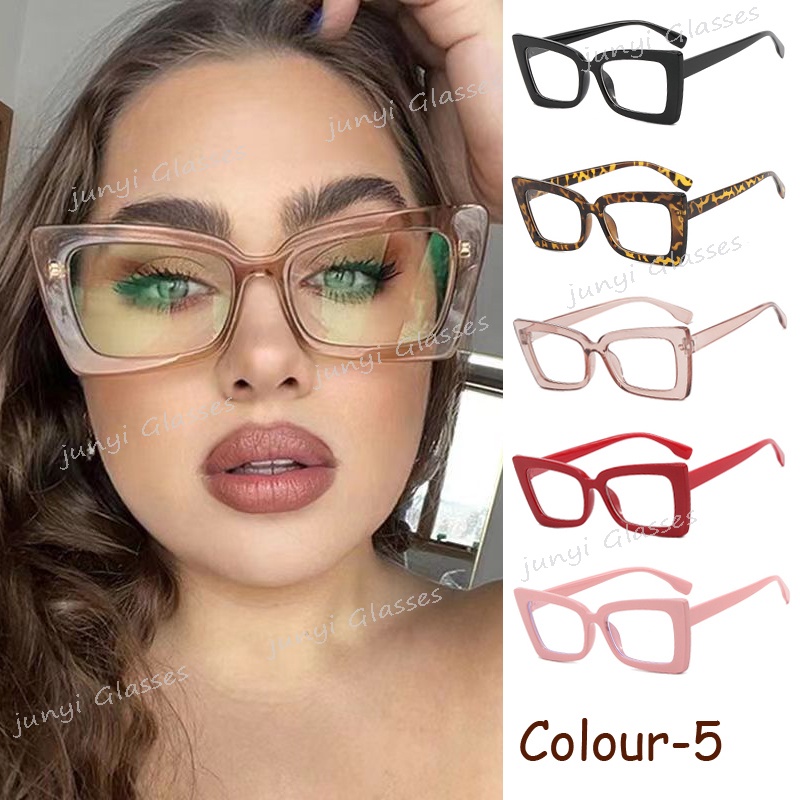 Kính Mắt Mèo Gọng Vuông Phẳng Chống Bức Xạ Ánh Sáng Xanh Chống Tia Bức Xạ Phong Cách Âu Mỹ Thời Trang Cho Nam Và Nữ