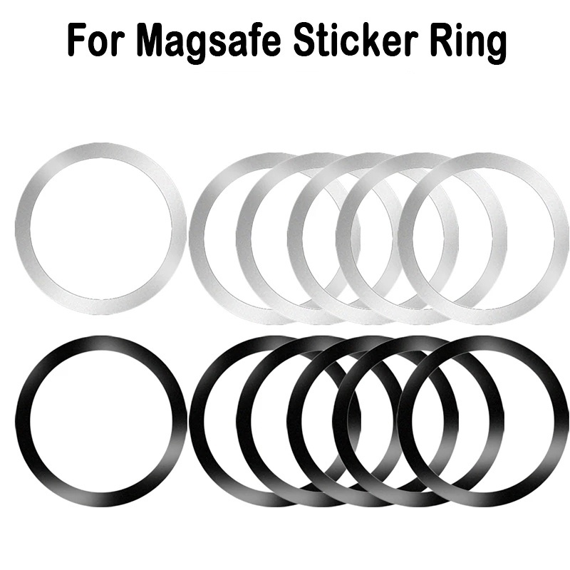 Miếng Dán Đỡ Điện Thoại Kiêm Sạc Không Dây Siêu Mỏng Bằng Kim Loại Hít Nam Châm Cho Xe Hơi