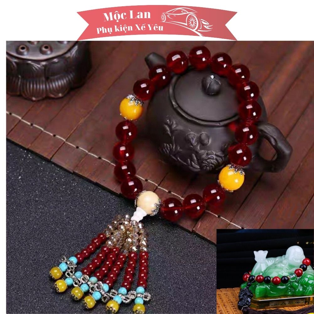 Tràng Đá Phong Thủy,vòng Đá May Mắn,Trang Trí bọc cần số ô tô,tượng phật,Chật Liệu Ngọc Mã Não Thủ Công