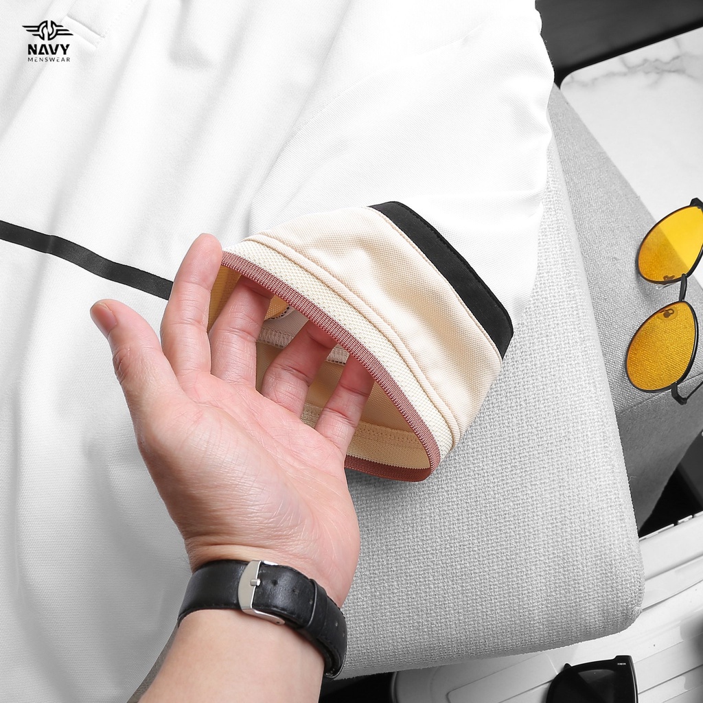 BIGSIZE NAM 80-140KG ÁO POLO IN CHỮ V TRẮNG 2BIG NAVY STAR