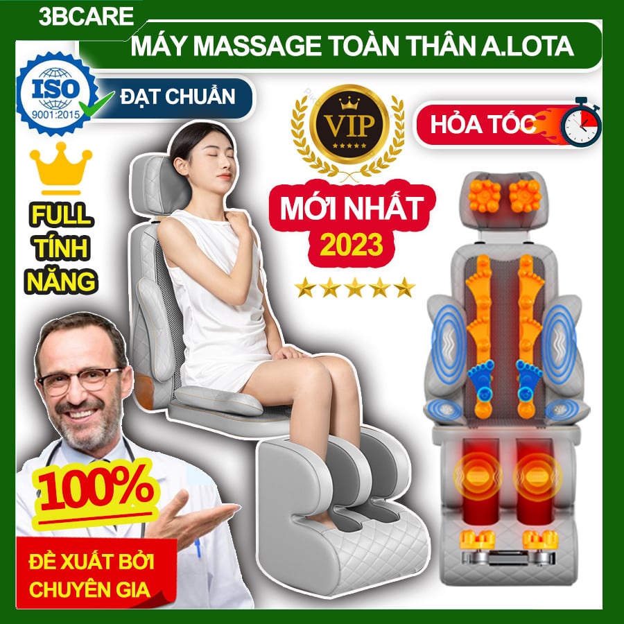 Ghế massage toàn thân ALOTA G20 massage nhiệt hồng ngoại con lăn 3 chiều ghế mát xa đa năng kèm máy massage lưng