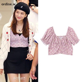 ORDER_áo croptop hoa nhí BLACPINK Jisoo, TWICE Momo ulzzang