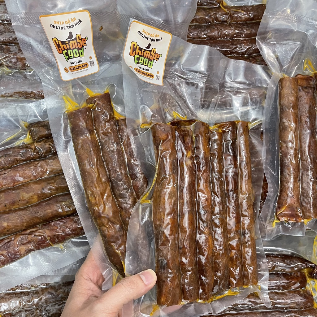 Lạp Xưởng Hun Khói  Lạp Sườn Gác Bếp Gói 500g - Chim Sẻ Food