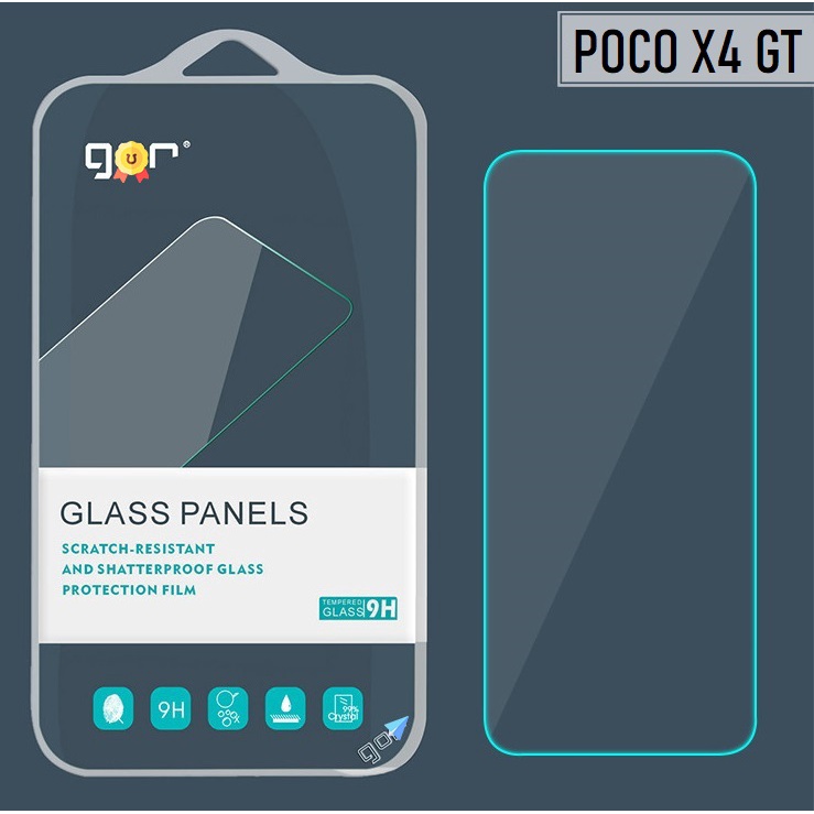 Kính Cường Lực Gor Xiaomi POCO X5 Pro 5G/ X5 5G, Poco X4 Pro 5G/ X4 GT/ X3 GT Trong Suốt 9H Vát 2.5D - Chính Hãng Gor