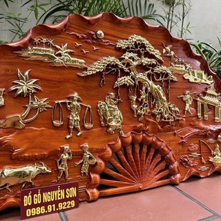Tranh gỗ đồng quê