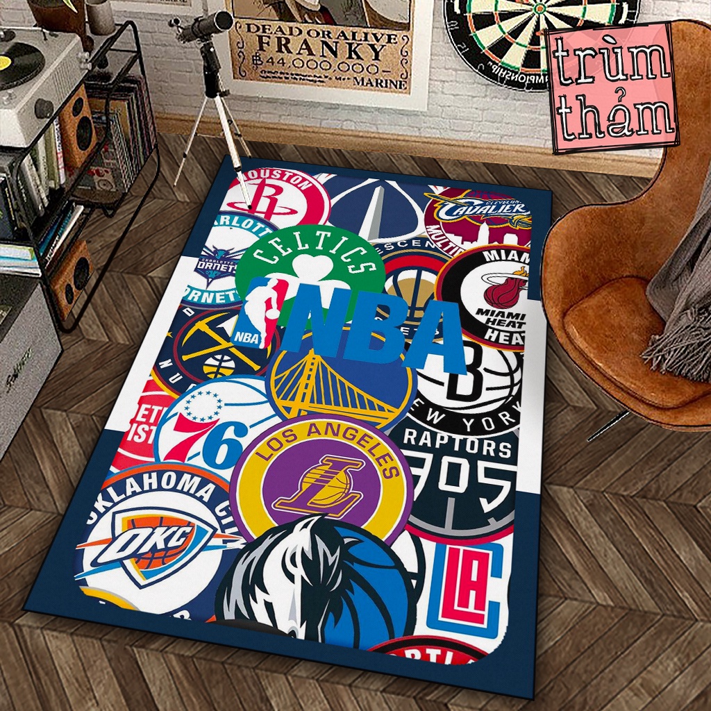 Thảm Trang Trí Jmcase Nba Logo Collage Câu Lạc Bộ Bóng Rổ X Decor Phòng Ngủ Phòng Khách Văn Phòng