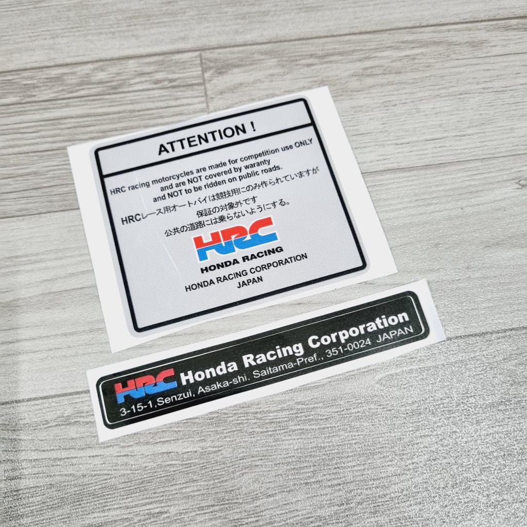 TEM THÔNG SỐ HRC CHO DÒNG XE HONDA NHƯ ZIN CAO CẤP