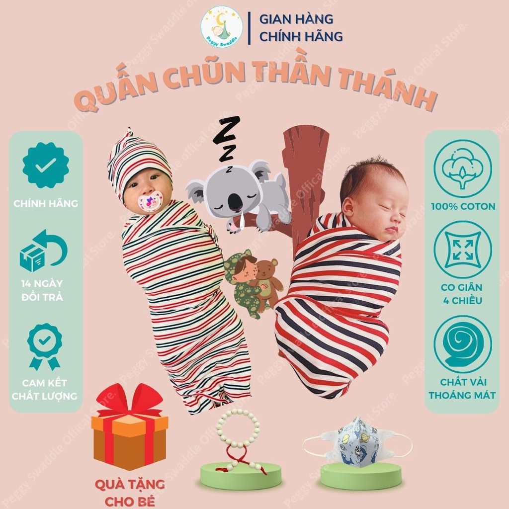 KÈM QUÀ Quấn Chũn Thần Thánh CoCoon Chính Hãng Cho Bé Giúp Bé Ngủ Ngon,