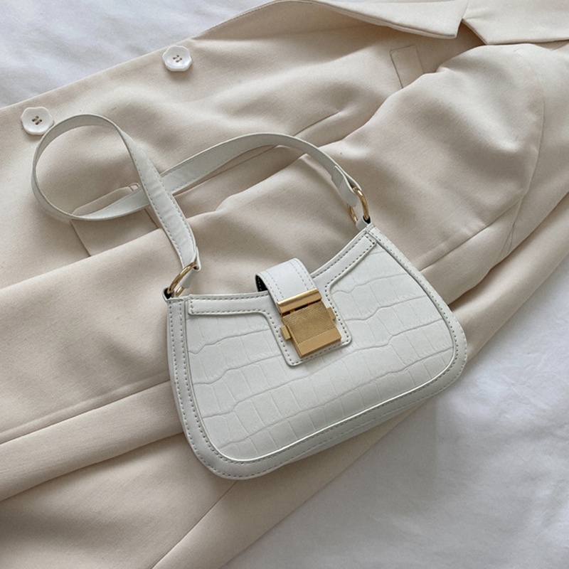 Ielgy Túi đeo dưới cánh tay Vuông Nhỏ Kết Cấu niche Cao Cấp Dành Cho Nữ