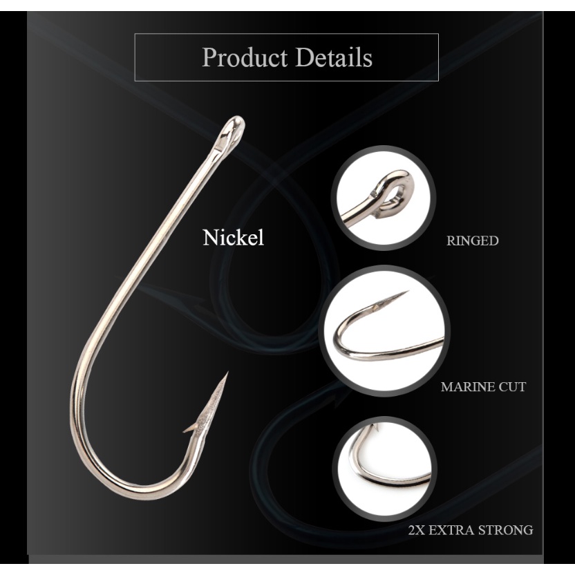 Hộp 100 Lưỡi Câu Cá Thép Carbon Cao Cấp FTK 2330 # 10#-20#