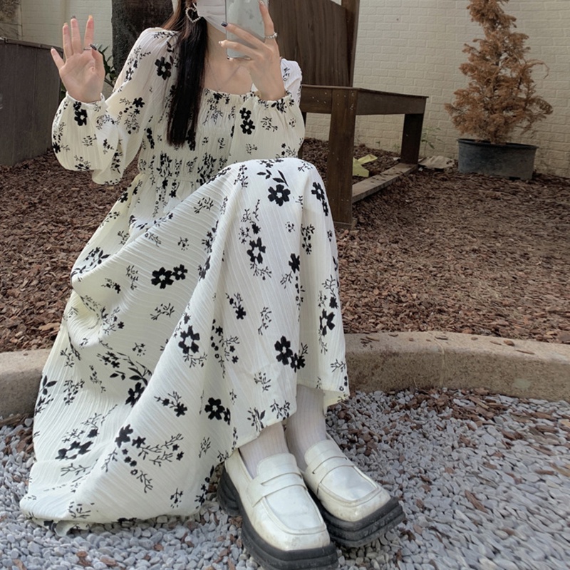 IELGY  Đầm Dáng Dài Thời Trang Ngọt Ngào Cao Cấp Cho Nữ