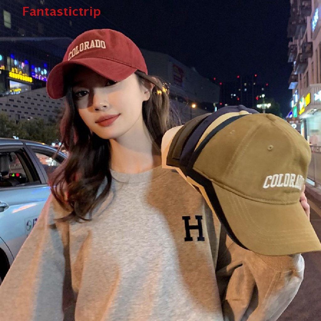 Mũ Lưỡi Trai Chất Liệu Cotton Mềm Mại Thêu Họa Tiết Colorado Phong Cách Hàn Quốc Thời Trang Cho Nữ