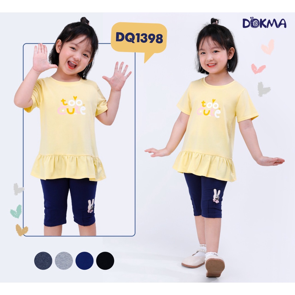 Quần legging bé gái cotton Dokma (2-6T)