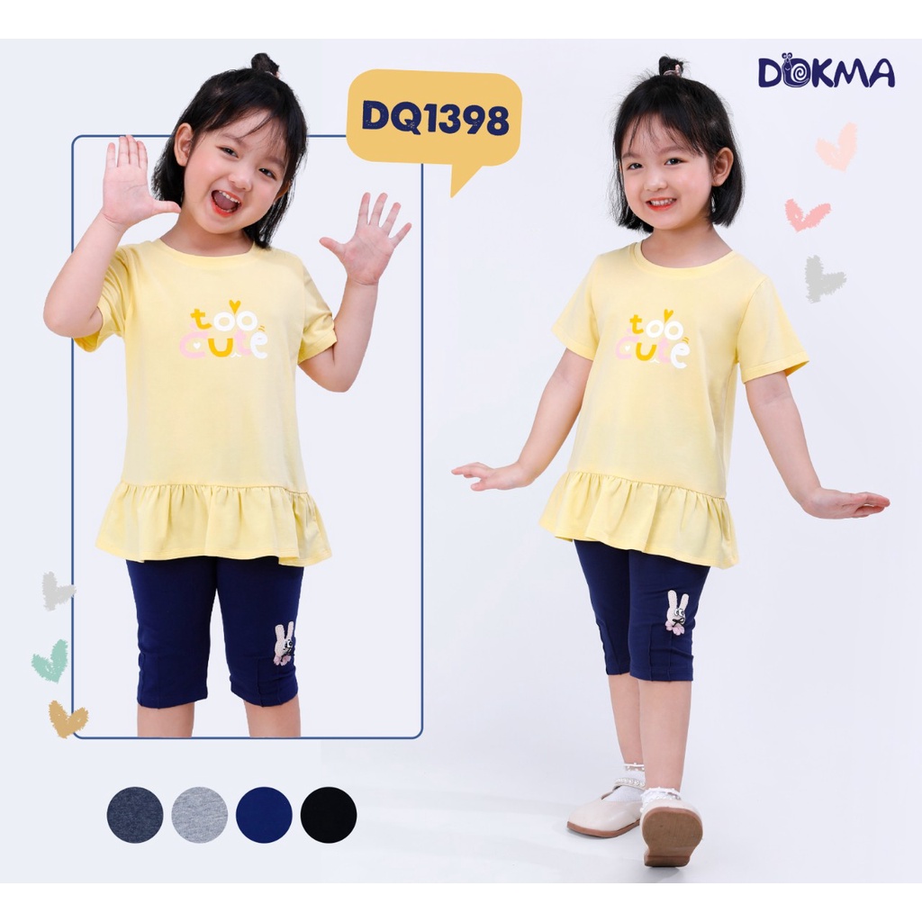 Quần legging bé gái cotton Dokma 2-6T