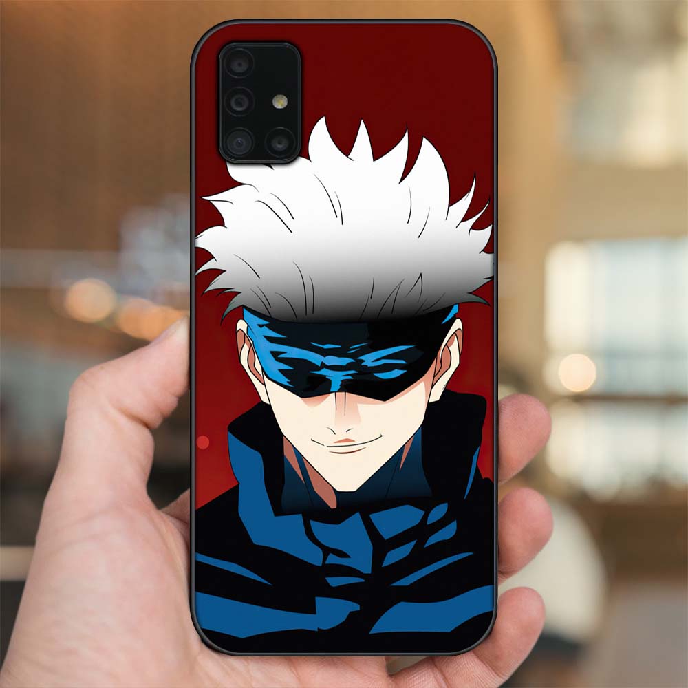 Ốp lưng Samsung A51, A71 viền đen in hình Satoru Gojo Jujutsu Kaisen Chú Thuật Hồi Chiến