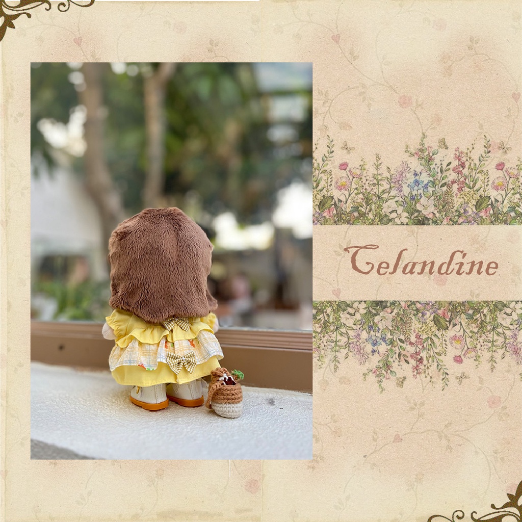 Outfit  Doll 15cm 20cm - Set "Celandine" - BST 🍃𝓯𝓪𝓲𝓻𝔂 𝓯𝓸𝓻𝓮𝓼𝓽 🍃