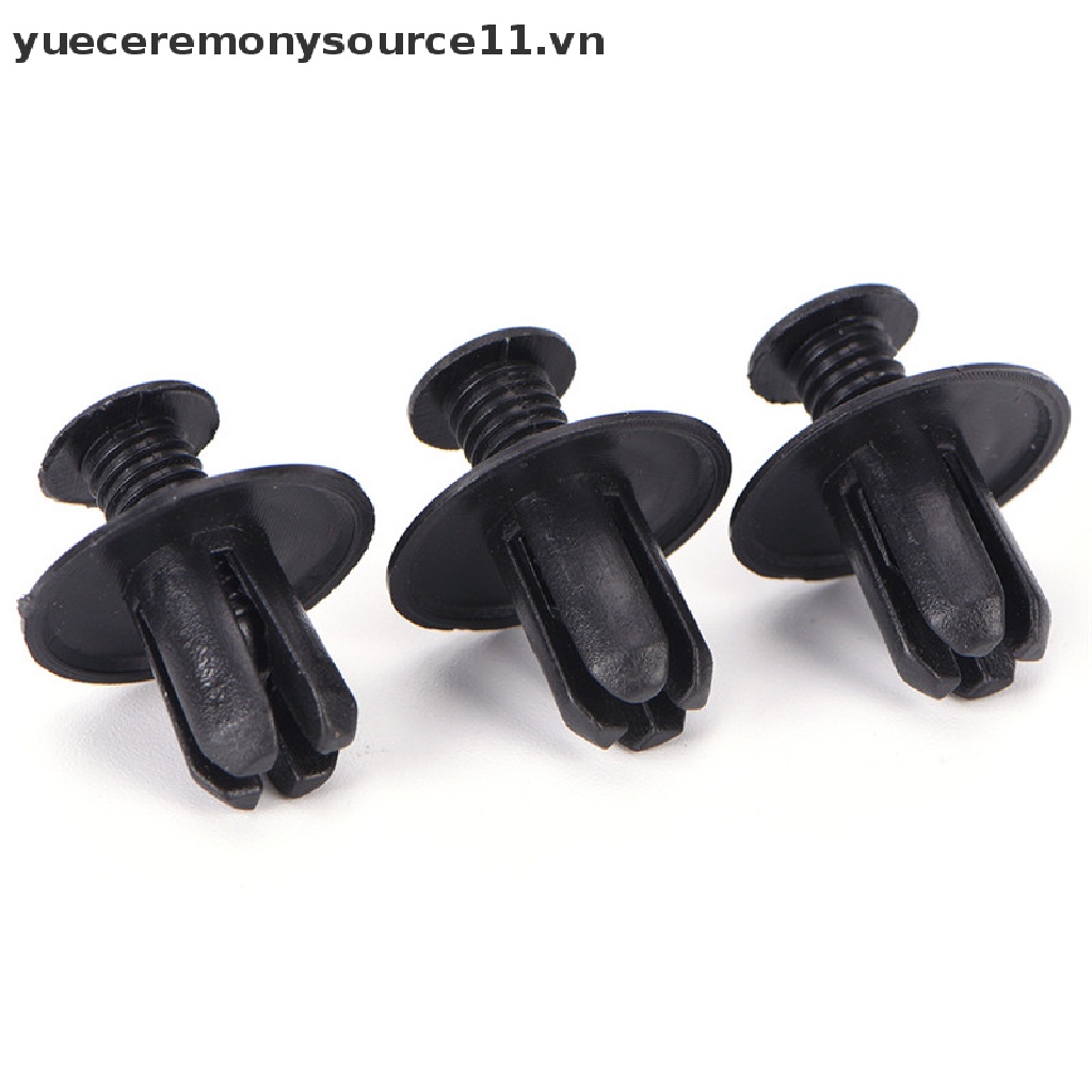 FENDER Set 50 Đinh Tán Nhựa Màu Đen 8mm Chuyên Dụng Cho Xe Hơi