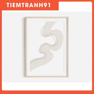 Tranh treo tường | Tranh nghệ thuật trừu tượng - Neutral Abstract Art Print, Shape Abstract Art 04